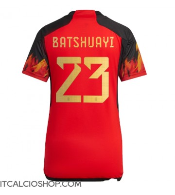 Belgio Michy Batshuayi #23 Prima Maglia Femmina Mondiali 2022 Manica Corta